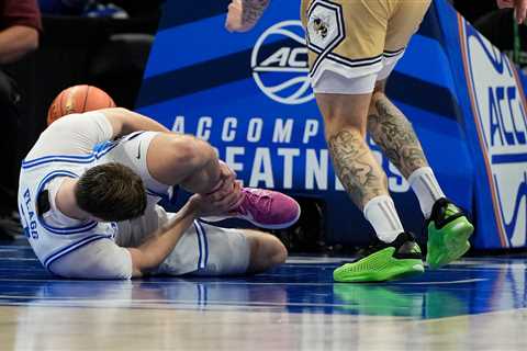 Duke’s Cooper Flagg in wheelchair after suffering injury in major March Madness scare