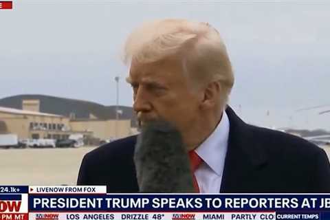 Reporter’s Microphone Hits President Trump in the Face