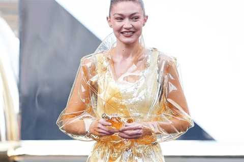 See-Through Jacket Style by Gigi Hadid in Rabanne Shoot