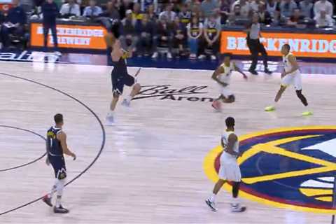 Nikola Jokic hits surreal one-handed shot at halftime buzzer for his latest trick