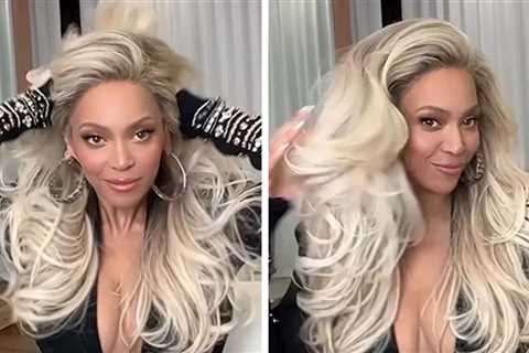 Beyoncé Wears Low-Cut Dress, Shows Off Flowing Locks in Hair Care Ad