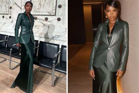 Ryan Destiny Wore a Forest Green Ralph Lauren Monochromatic Look to the Brand’s Latest Runway Show
