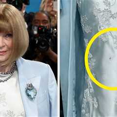 Anna Wintour Seemingly Walked The Met Gala Red Carpet With A Stain On Her Dress, And People Are..