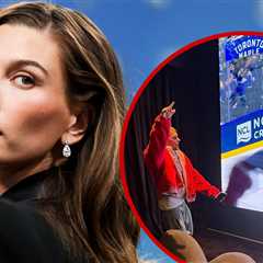 Justin Bieber Watches NHL Game as Wife Hailey Hits Met Gala With Martini Glass