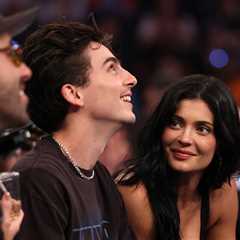 Timothee Chalamet, Kylie and Kendall Jenner Lead Celebrity Row at Knicks Game