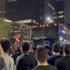 Knicks fans swarm Celtics team bus in wild scene after Game 6 beatdown