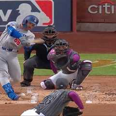 Dodgers get bizarre run off blown call when ball bounces off shin in loss to Mets