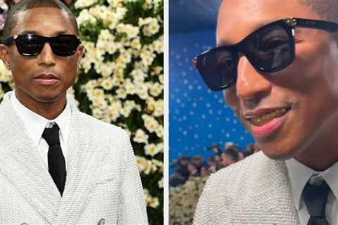 Pharrell Williams Revealed The Secret Behind His Gold Grillz At The Met Gala, And People Are..