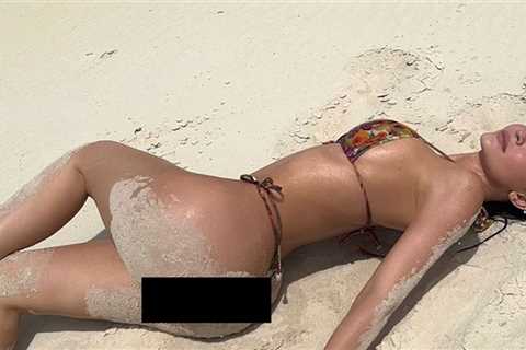 Kylie Jenner Lookin' Sand-tastic With Beach Buns in the Sand