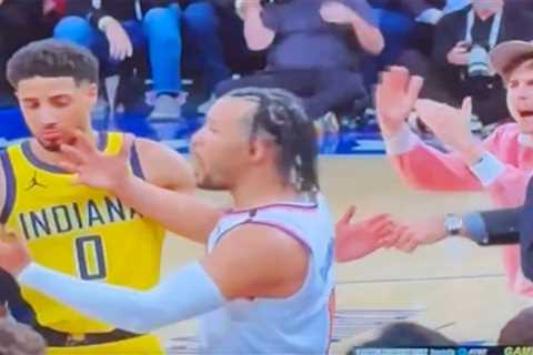 Timothee Chalamet pleaded for a tech on Tyrese Haliburton during crucial Knicks-Pacers moment