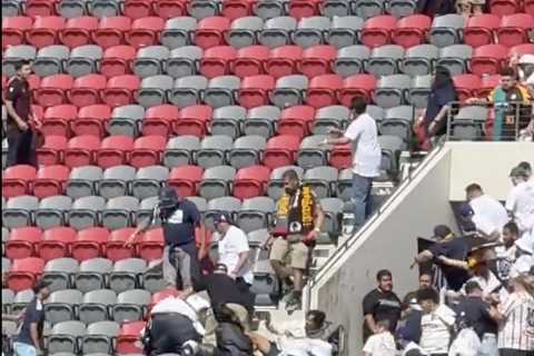 Wild brawl between LA Galaxy and San Diego FC fans requires large police presence in chaotic scene