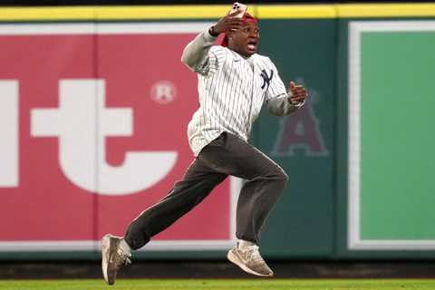 Yankees fan runs onto field, gets dragged from stands after evading security in hectic scene