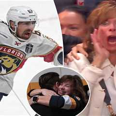 Brad Marchand’s mom goes nuts after his Game 2 heroics as Panthers star offers cheeky response
