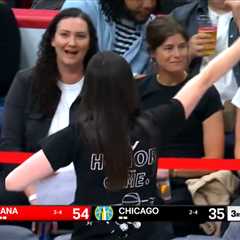 Caitlin Clark amped up after Angel Reese gets called for travel