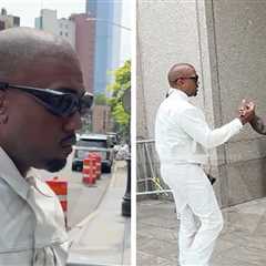 Kanye West Shows Up at Diddy Trial in NYC in All-White Outfit