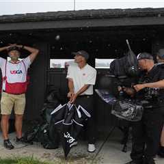 Final round of US Open in weather delay as rain soaks Oakmont