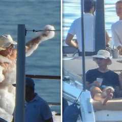 Jeff Bezos and Lauren Sanchez Pack on PDA at Foam Party on Megayacht