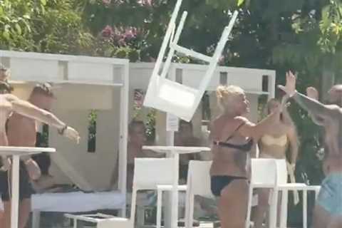 English soccer player throws chair at woman on vacation in wild incident