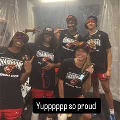 Caitlin Clark, Fever stars give inside look at champagne celebrations after Commissioner’s Cup win