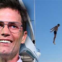 Tom Brady Jumps Off Yacht, Copies Daughter On Ibiza Vacation