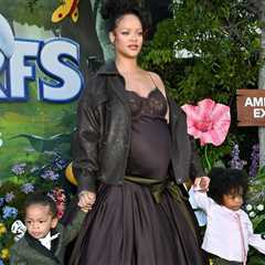 Rihanna Wears Custom YSL, Sons RZA and Riot Rock Custom Dior Men at The Smurfs Movie Premiere