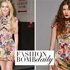 Lindsay Lohan Promoted ‘Freakier Friday’ in a Multicolor Roberto Cavalli Dress
