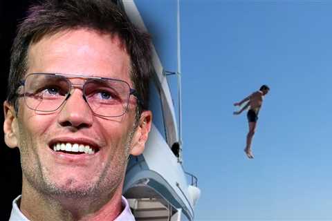 Tom Brady Jumps Off Yacht, Copies Daughter On Ibiza Vacation