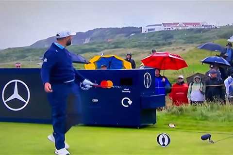 Jon Rahm fumes at ‘whistling’ fan in tense British Open scene