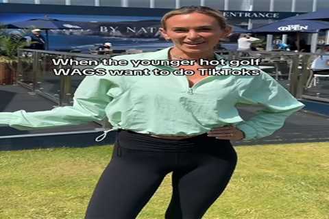 Jena Sims turns British Open spotlight to ‘younger hot golf WAGs’ in cheeky video