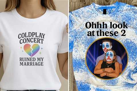 Coldplay Concert Viral Alleged Affair Kiss-Cam Couple Merch Floods Etsy