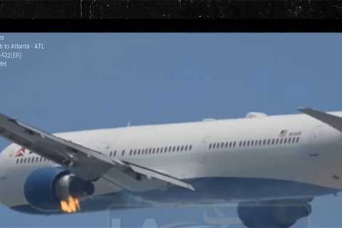 Dramatic Video Shows Plane Engine Erupt in Flames After LAX Takeoff