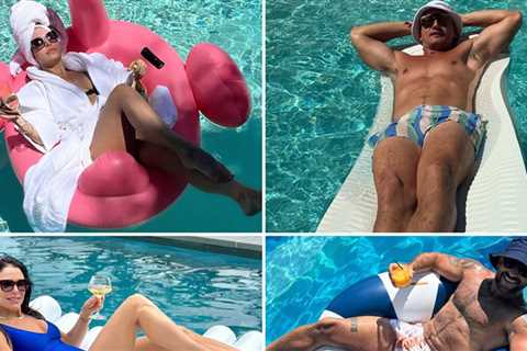 Swimming Pool Stars -- Celebs Floating Away