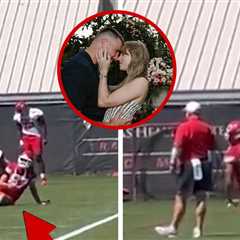 Travis Kelce Hits Chiefs Practice After Taylor Swift Engagement Announcement