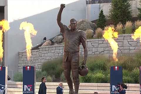 Tom Brady Statue Erected At Gillette Stadium