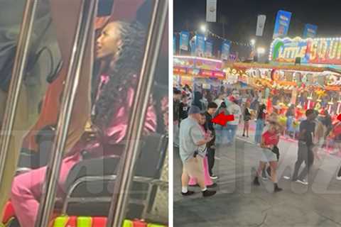 Diddy's Daughters Jessie & D'Lila Combs Kicked Off Rollercoaster, on Video