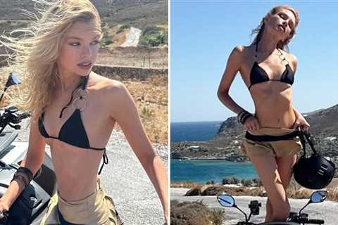 Catch Stella Maxwell Ridin' Dirty In Tiny Black Bikini!