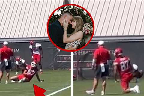 Travis Kelce Hits Chiefs Practice After Taylor Swift Engagement Announcement