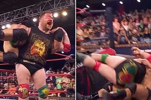 'Fantastic Four' Star Paul Walter Hauser Slams Wrestler Through Table in Match