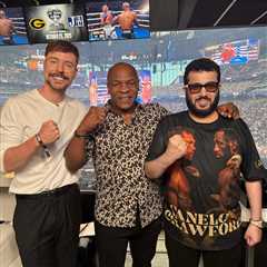 MrBeast takes Mike Tyson punch to the gut before Canelo-Crawford