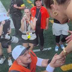 Jake Browning has special moment with fiancée after Bengals heroics: ‘First time’