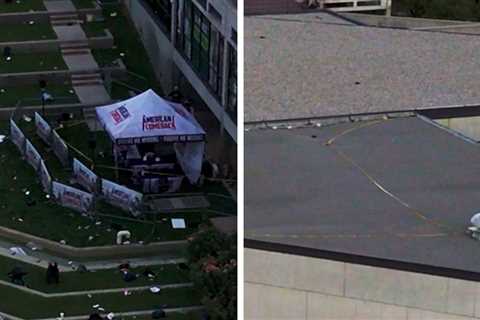 Charlie Kirk Shooting Site Captured By Drone Footage After Evacuation