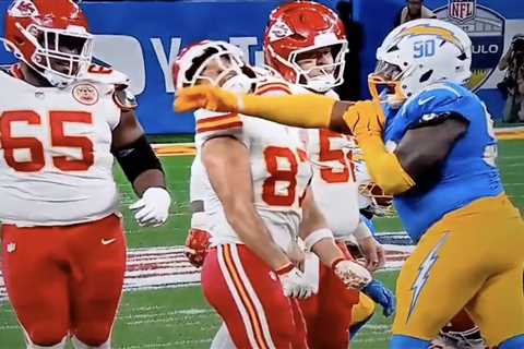 Chargers lineman Teair Tart gets fined by NFL for Travis Kelce Week 1 slap