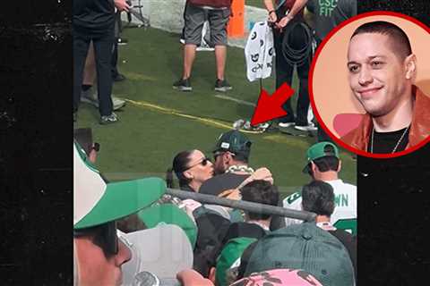 Pete Davidson Packs on PDA with Elsie Hewitt at Eagles Game