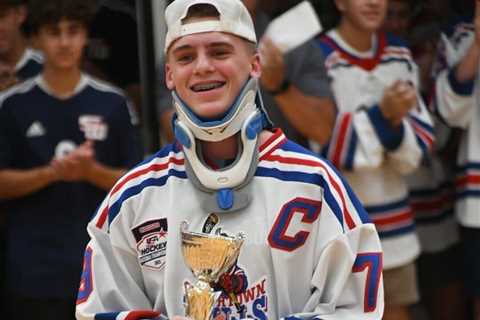 Long Island high school hockey player now walking after near-death experience