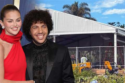 Selena Gomez & Benny Blanco's Weekend Wedding Taking Shape, See Pics