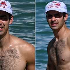 Joe Jonas Shows Off Abs During Beach Day in Miami