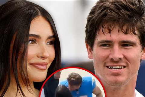 Madison Beer Kisses Justin Herbert on Sideline Pregame