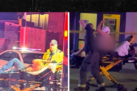 Mark Sanchez, Alleged Victim Taken Away on Gurneys, Stabbing Aftermath Video