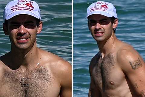 Joe Jonas Shows Off Abs During Beach Day in Miami