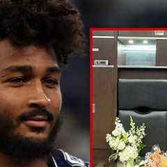 Flowers Placed at Marshawn Kneeland's Cowboys Locker After Tragic Passing